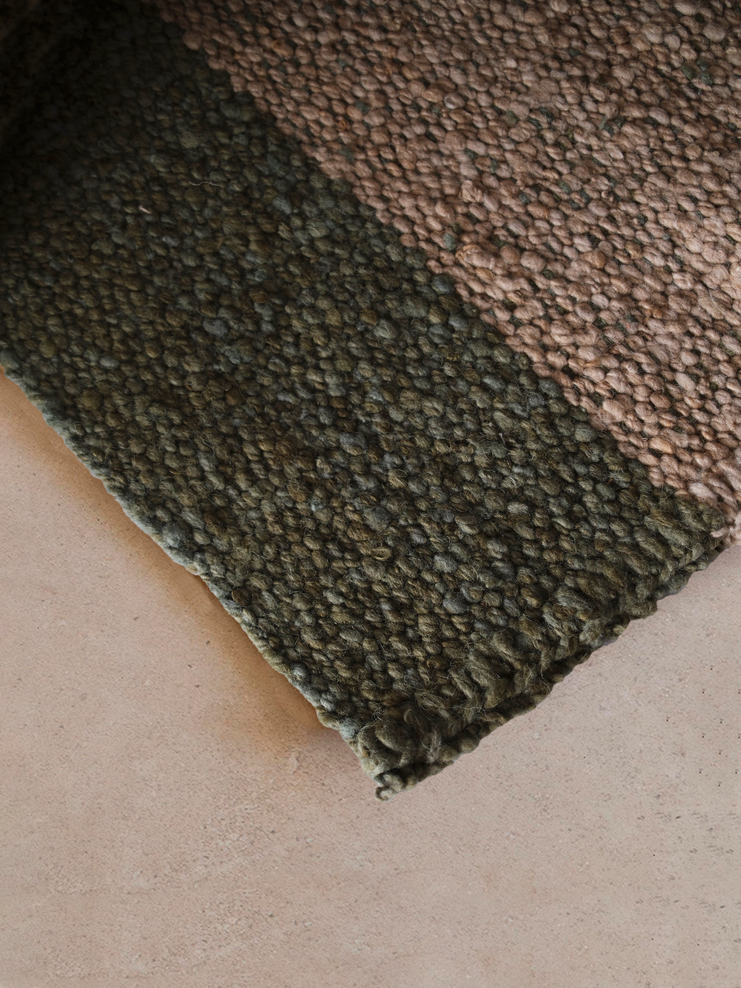 STRIPES | SAND, TOBACCO & MUSK GREEN | WOOL | CHUNKY THICKNESS