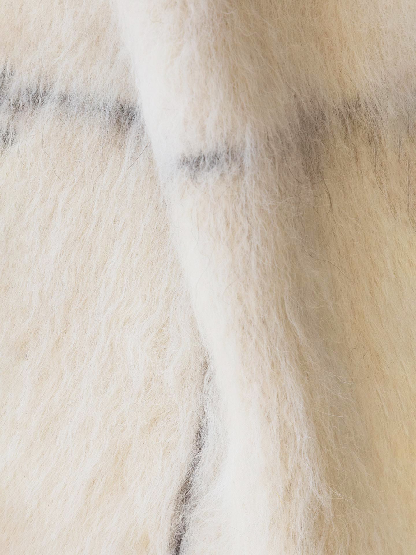 GRID | NATURAL WHITE & GREY | BRUSHED LLAMA | THIN THICKNESS