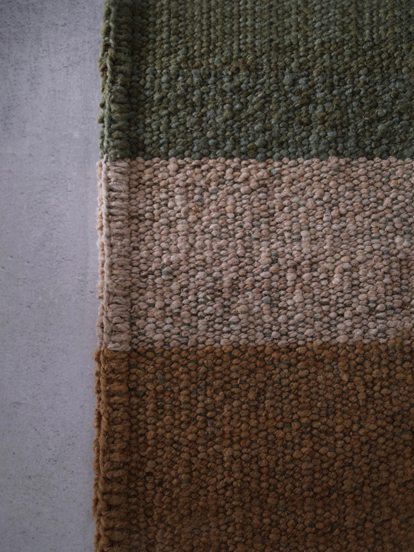 STRIPES | SAND, TOBACCO & MUSK GREEN | WOOL | CHUNKY THICKNESS