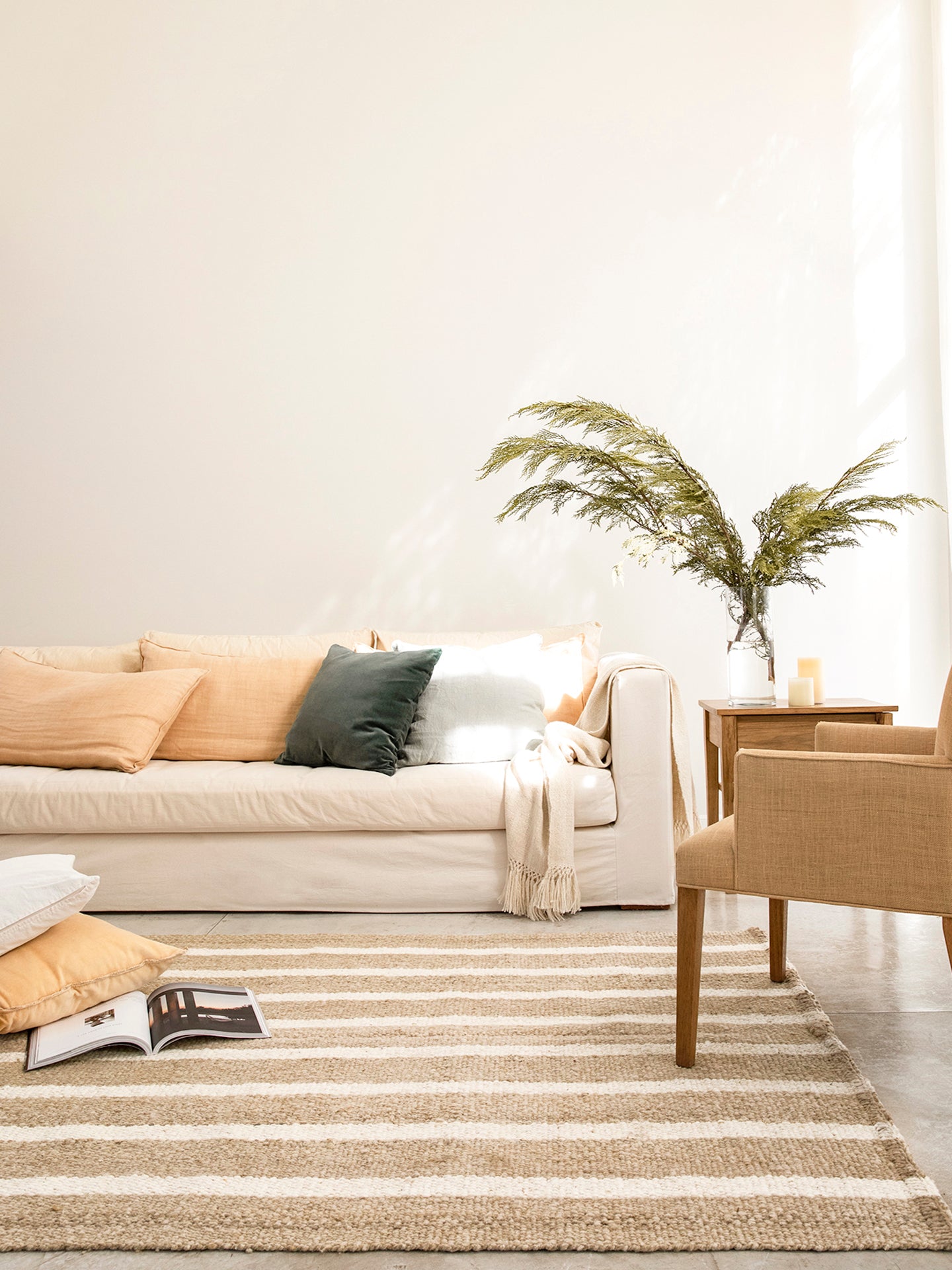 Striped Natural Beige