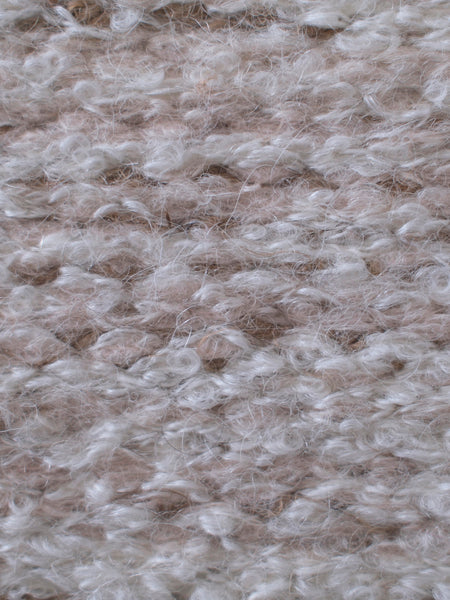 MELANGE | BLANCO NATURAL, TAN & YUTE | ALPACA BOUCLÉ | GROSOR MEDIO