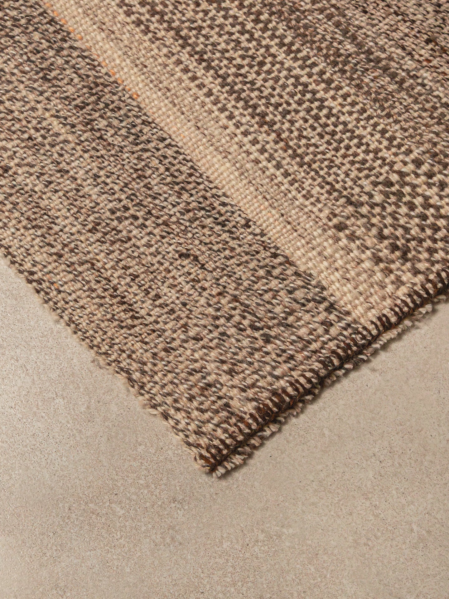 MARBLED RUG | NATURAL SHADES & NATURAL BLACK | WOOL | ULTRA THIN THICKNESS
