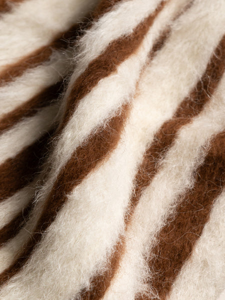 RAYAS | BLANCO NATURAL & MARRON CAFE | LLAMA CARDADA | GROSOR FINO