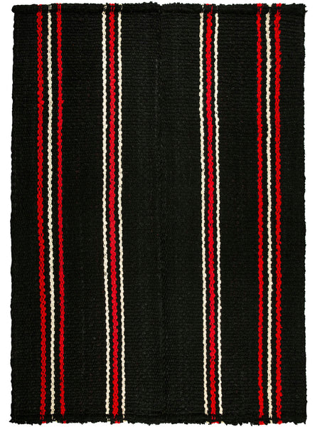 Striped Black, Natural & Red
